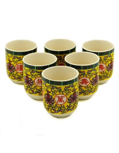 Tasses à thé – Motif oriental longue vie