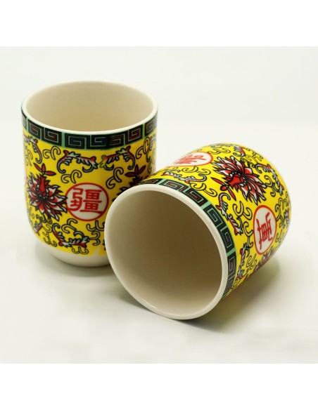 Tasses à thé – Motif oriental longue vie