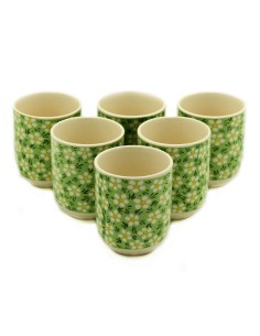 Tasses à thé – Marguerites vertes