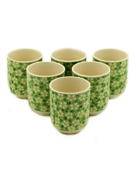 Tasses à thé – Marguerites vertes