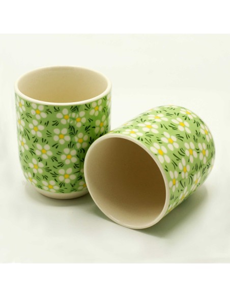 Tasses à thé – Marguerites vertes