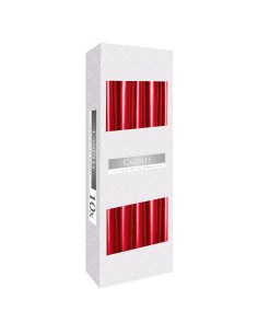 Bougies coniques – Rouge métallique