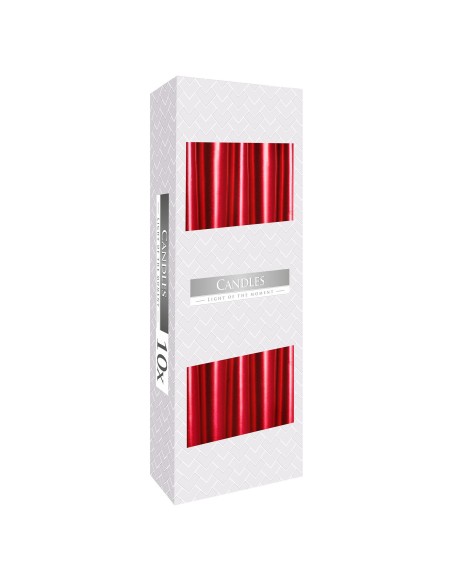 Bougies coniques – Rouge métallique