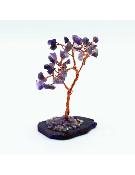 Arbre de pierres – Améthyste sur agate