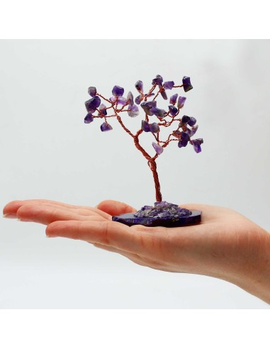 Arbre de pierres – Améthyste sur agate