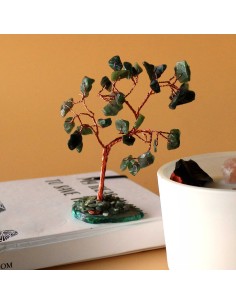 Arbre de pierres – Aventurine verte sur agate