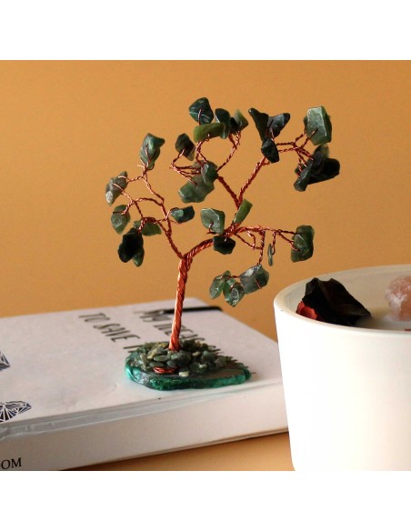 Arbre de pierres – Aventurine verte sur agate