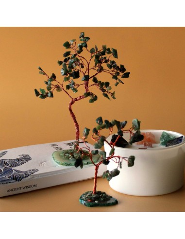 Arbre de pierres – Aventurine verte sur agate