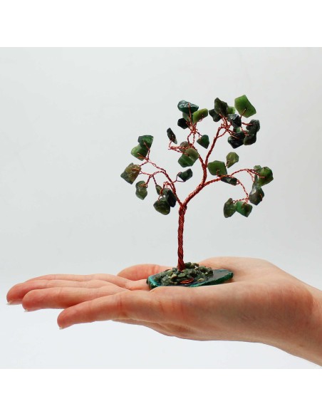 Arbre de pierres – Aventurine verte sur agate