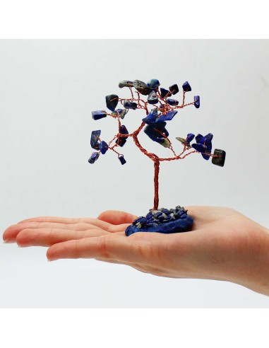 Arbre de pierres – Sodalite sur agate bleue
