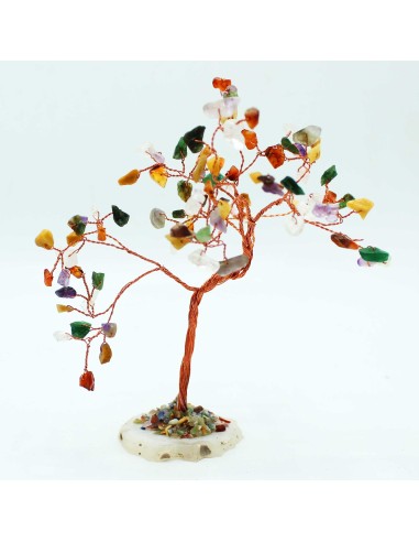 Grand arbre de pierres – Multi-gemmes sur agate