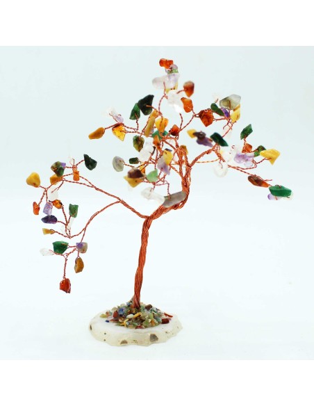 Grand arbre de pierres – Multi-gemmes sur agate