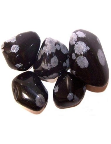 Pierres roulées grandes – Obsidienne flocon de neige