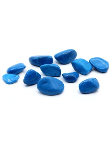 Pierres roulées grandes – Howlite bleue