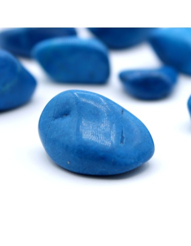 Pierres roulées grandes – Howlite bleue