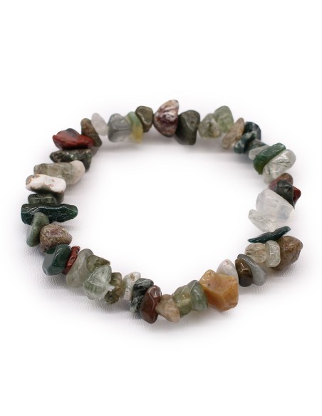 Bracelet fragments d’agate mousse – Nature zen
