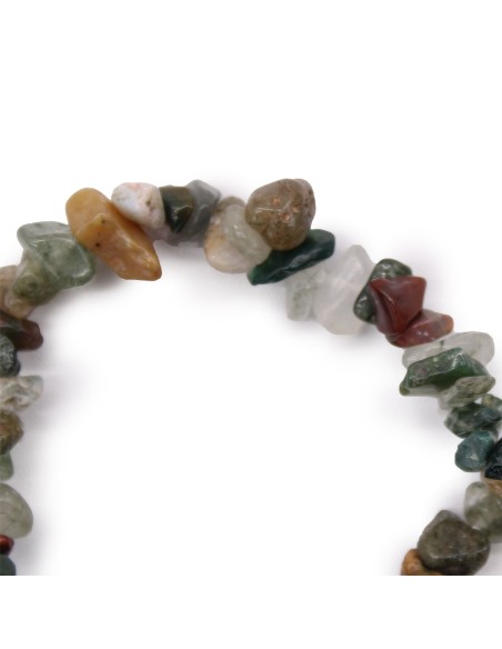 Bracelet fragments d’agate mousse – Nature zen