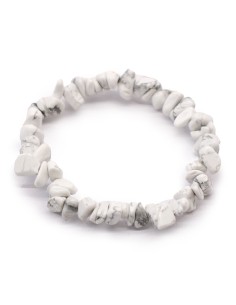 Bracelet fragments de jaspe blanc – Paix