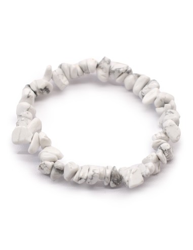 Bracelet fragments de jaspe blanc – Paix