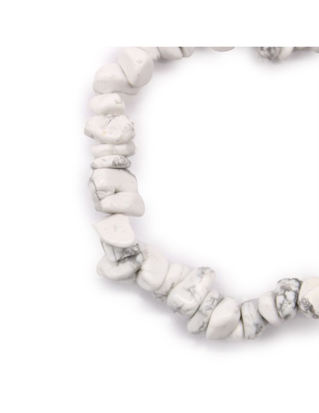Bracelet fragments de jaspe blanc – Paix