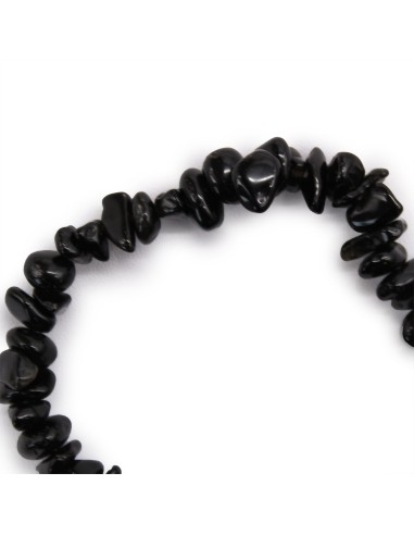 Bracelet fragments d’agate noire – Protection