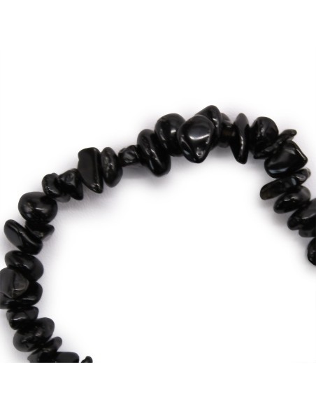 Bracelet fragments d’agate noire – Protection