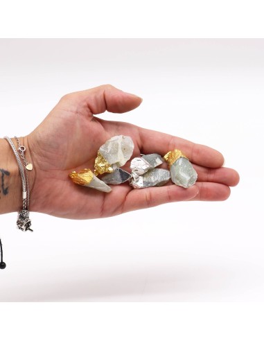 Colgants en sodalite argentée – Lot artisanal