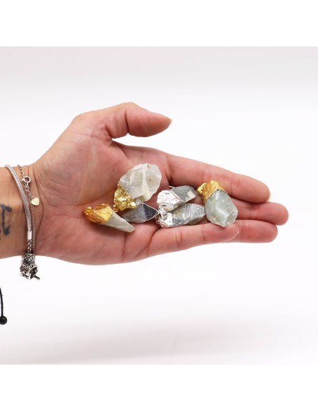 Colgants en sodalite argentée – Lot artisanal