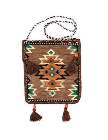 Sac bandoulière Kilim de festival – Beige