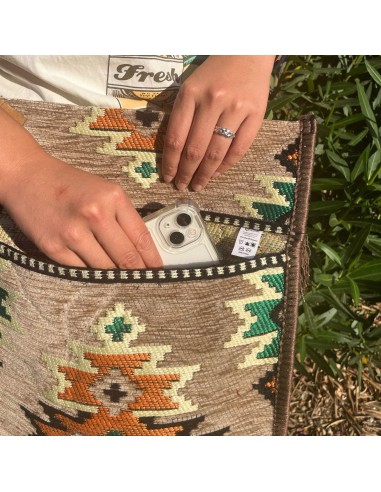 Sac bandoulière Kilim de festival – Beige