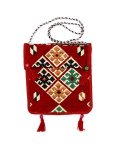 Sac bandoulière Kilim de festival – Rouge