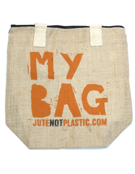 Sac cabas écologique en jute – «?Mon sac?» (designs assortis)
