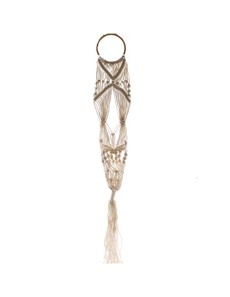 Suspension macramé longue avec anneau – Zen végétal