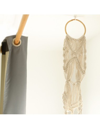 Suspension macramé longue avec anneau – Zen végétal