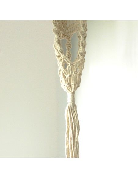 Suspension macramé longue avec anneau – Zen végétal