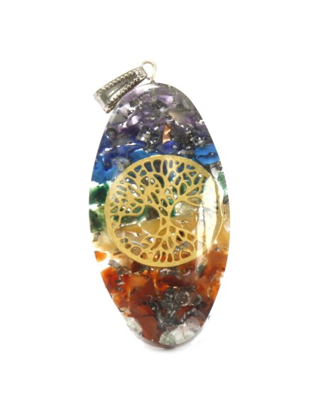 Pendentif orgonite chakras – Arbre de Vie