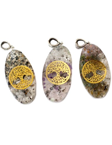 Pendentif orgonite chakras – Arbre de Vie