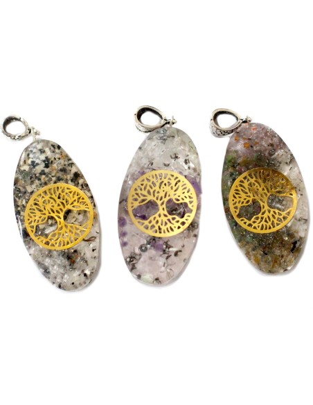 Pendentif orgonite chakras – Arbre de Vie