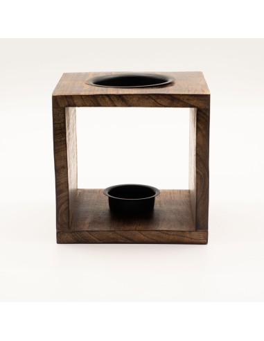 Grand Brûle-parfum en bois de manguier – Visage de Bouddha