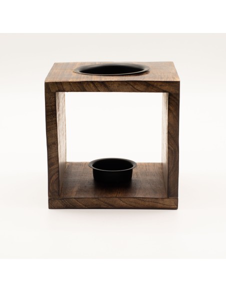 Grand Brûle-parfum en bois de manguier – Visage de Bouddha