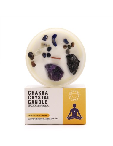 Bougie cristal chakra – Plexus solaire
