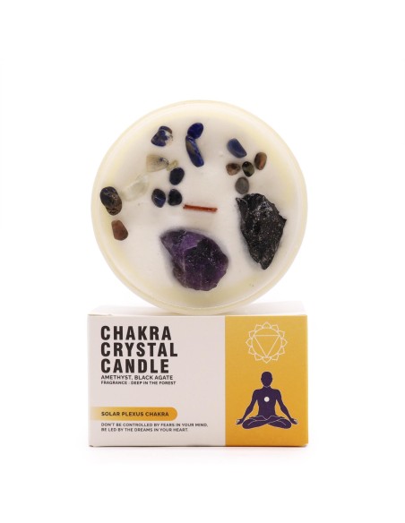 Bougie cristal chakra – Plexus solaire