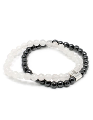 Bracelet magnétique en quartz blanc – Clarté zen