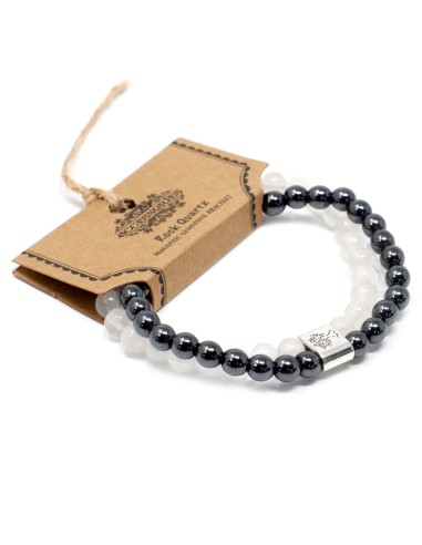 Bracelet magnétique en quartz blanc – Clarté zen