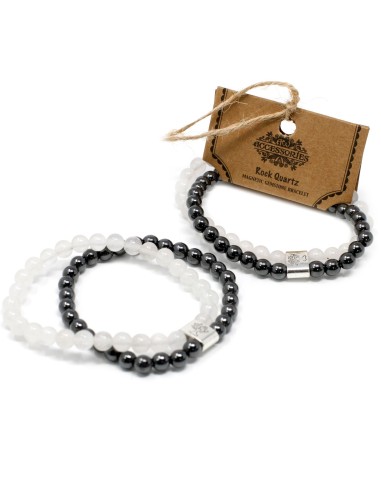 Bracelet magnétique en quartz blanc – Clarté zen