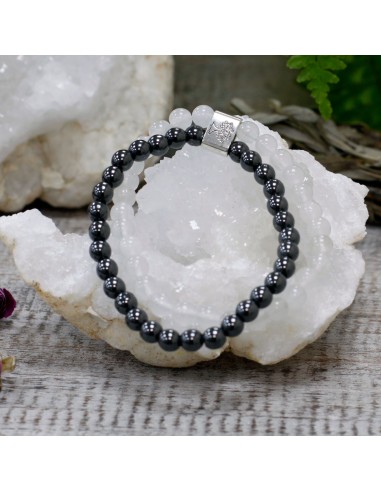 Bracelet magnétique en quartz blanc – Clarté zen