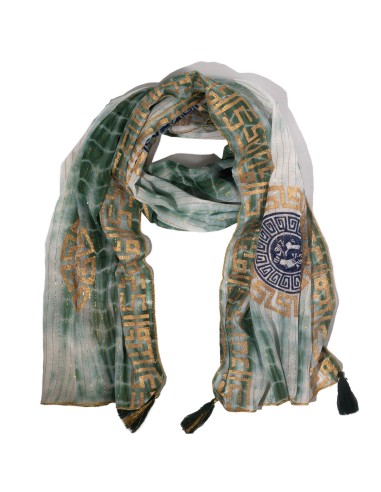 Foulard d’été Nomad Sari – Marbella vert & or