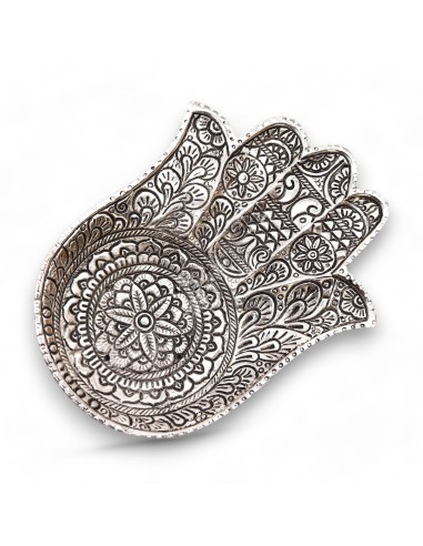 profitez-en Hamsa en aluminium poli 18×13 cm