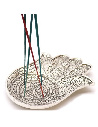 profitez-en Hamsa en aluminium poli 18×13 cm
