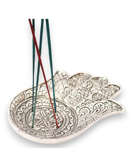 profitez-en Hamsa en aluminium poli 18×13 cm